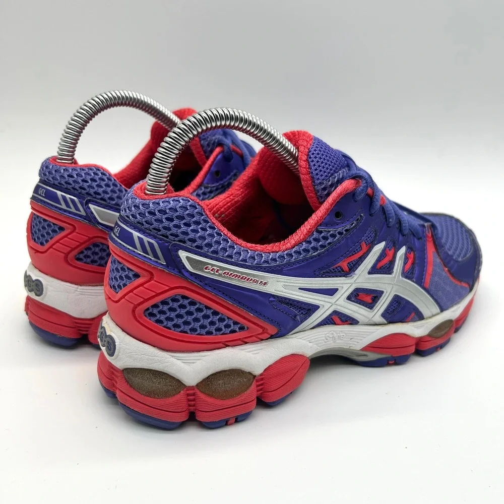 Asics Gel-Nimbus Shoes 14 Women 7.5 Purple Red Silver Running Sneakers Y2K Retro